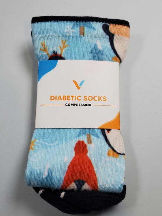 Viasox Accessories - Viasox Easy Stretch Penguin Parade Compression Socks Women Size Large NWT